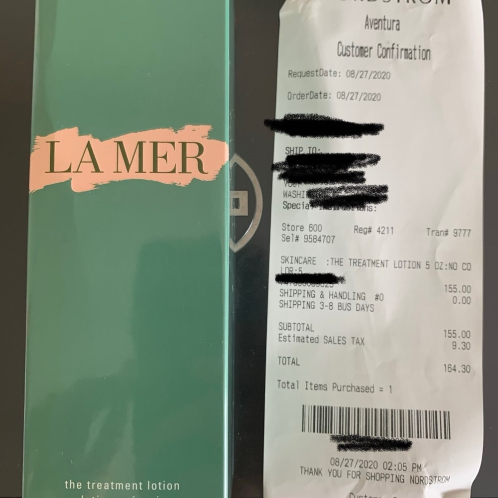 La Mer treatment lotion